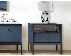 Odkládací/noční stolek Mono, tmavě modrý